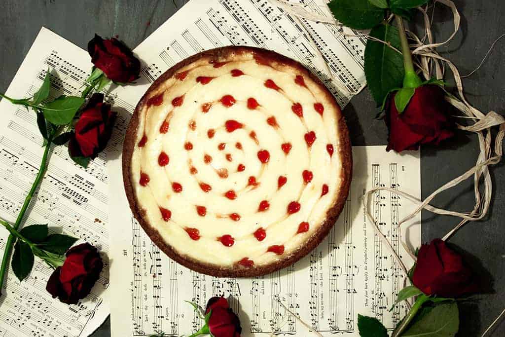 Receta cheesecake con corazones