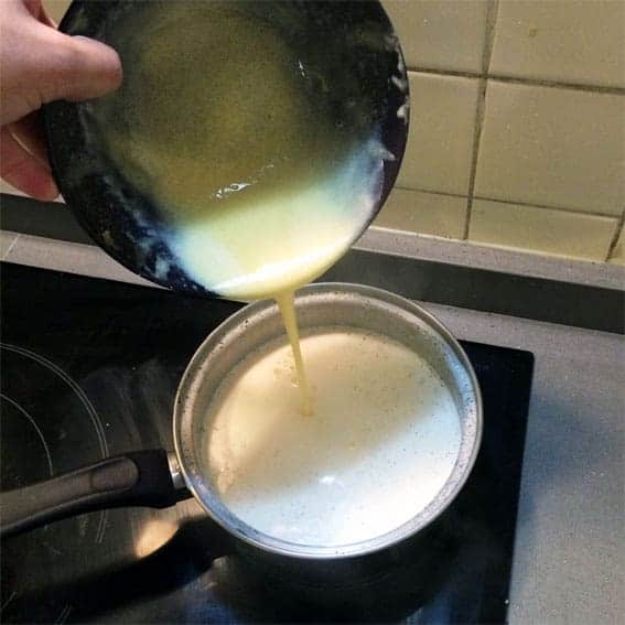 formando crema pastelera