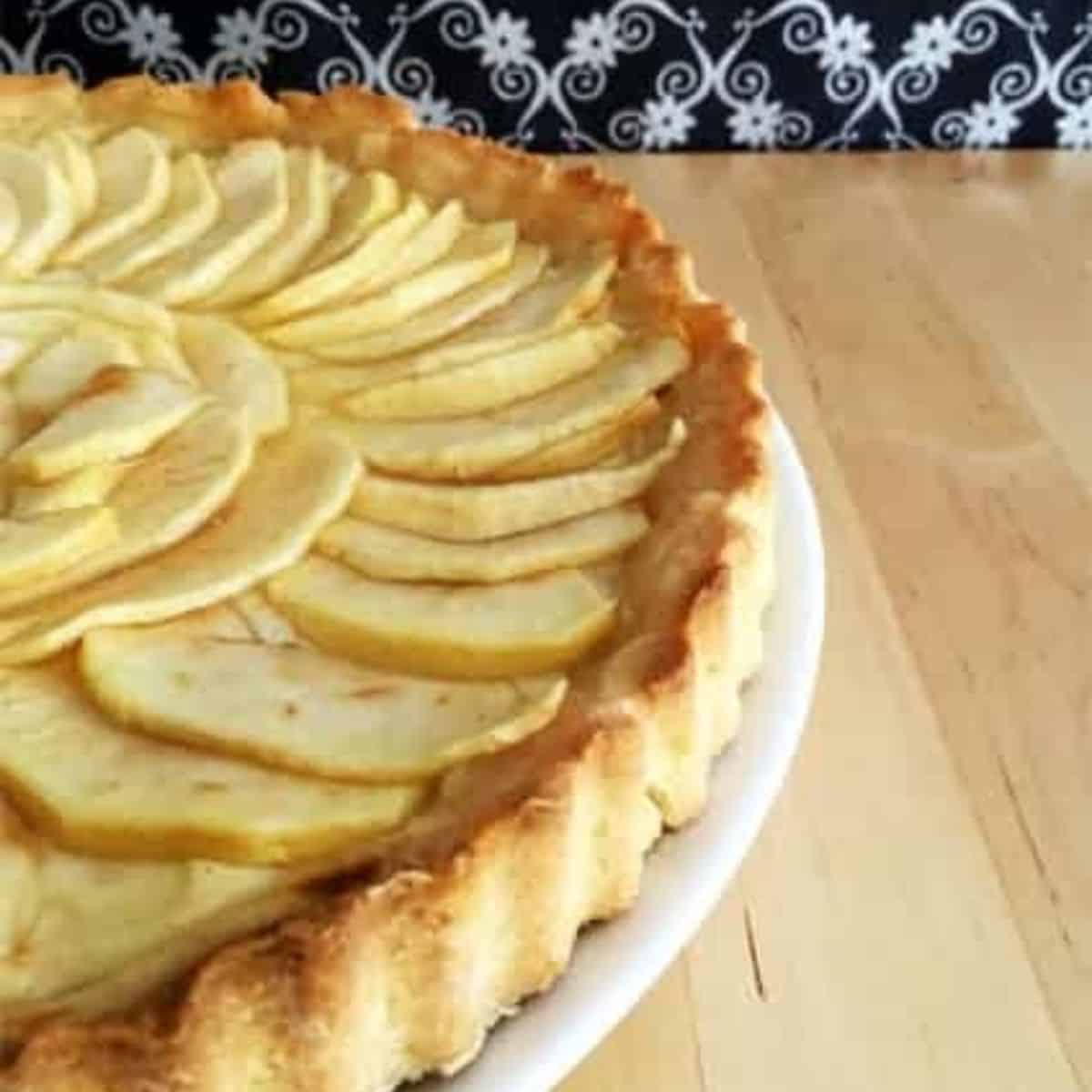 tarta de manzana con crema pastelera receta