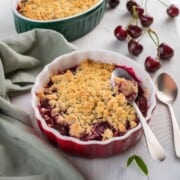 crumble de cerezas