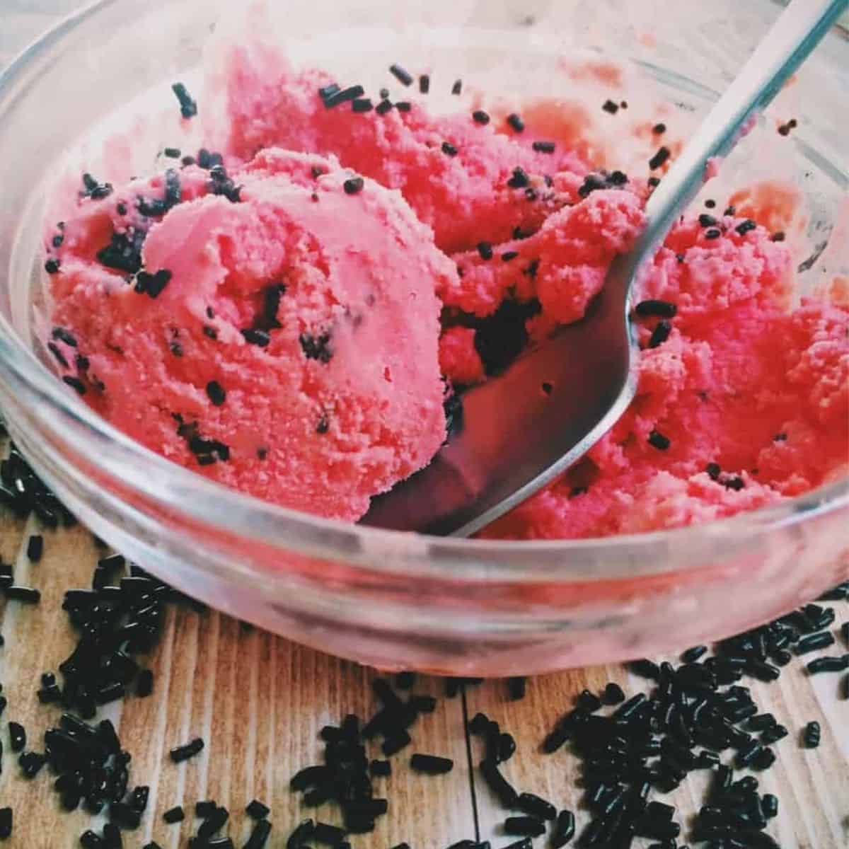 helado de sandía casero