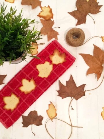 Galletas decoradas con forma de hoja
