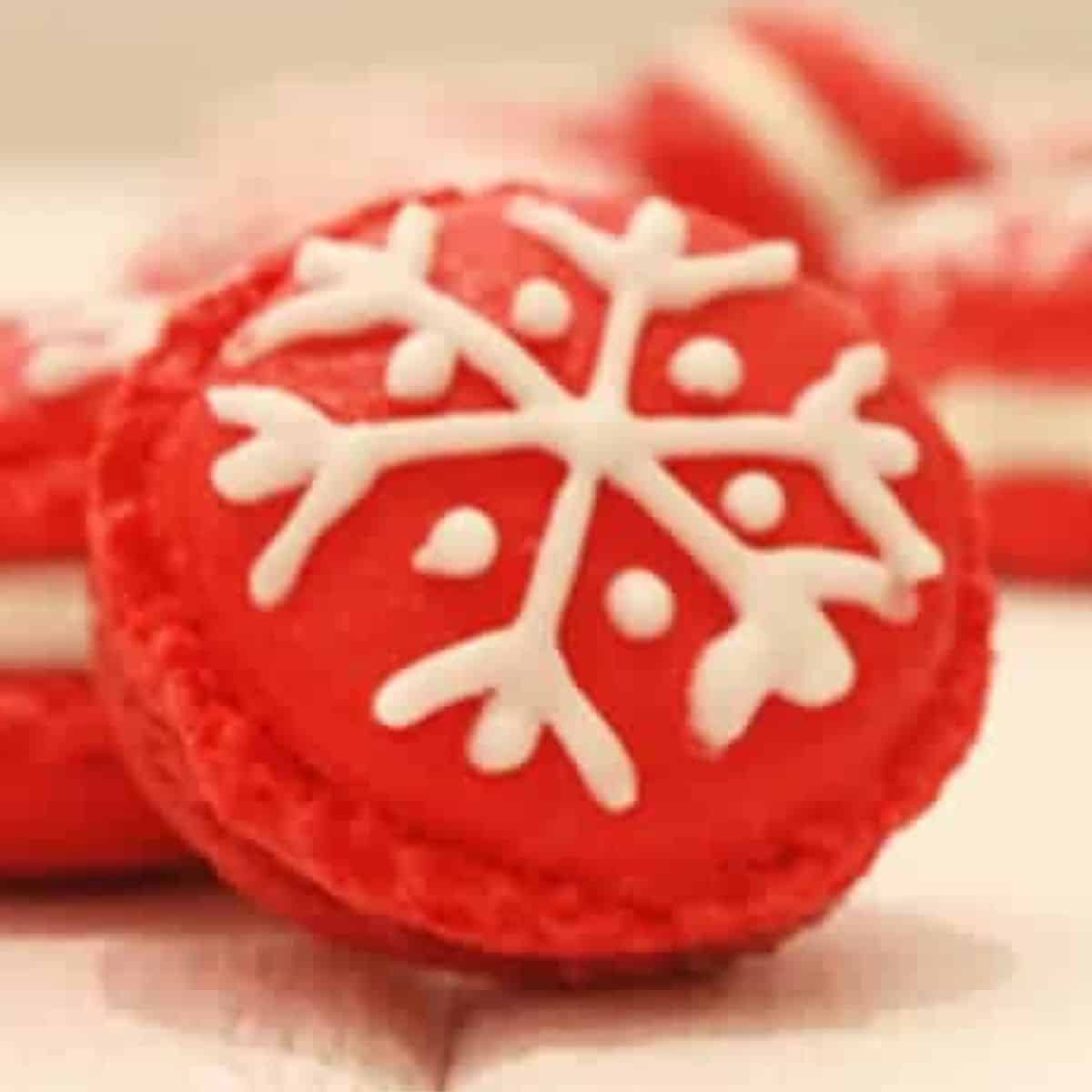 Macarons decorados para Navidad