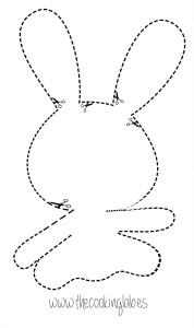 Forma conejo pascua