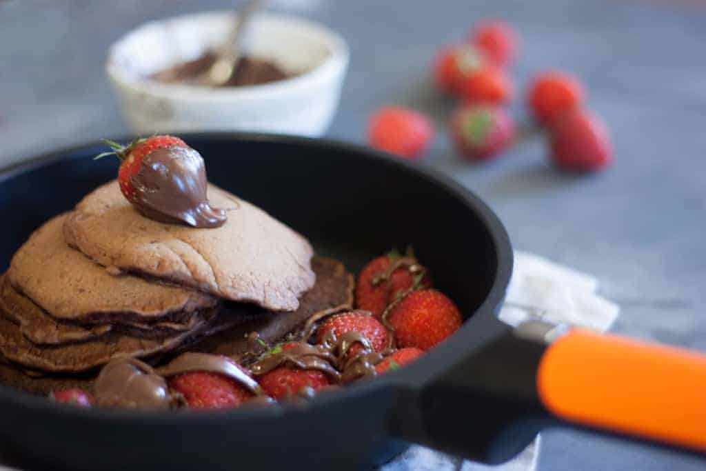 Receta pancakes de chocolate
