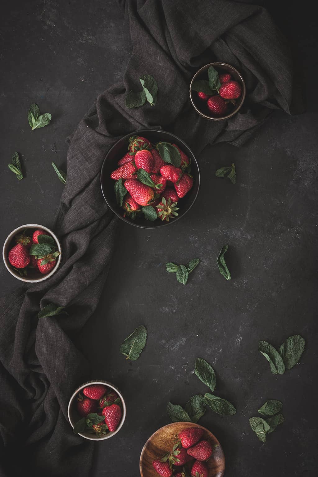 fresas con menta