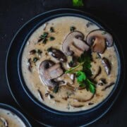 Crema de champiñones