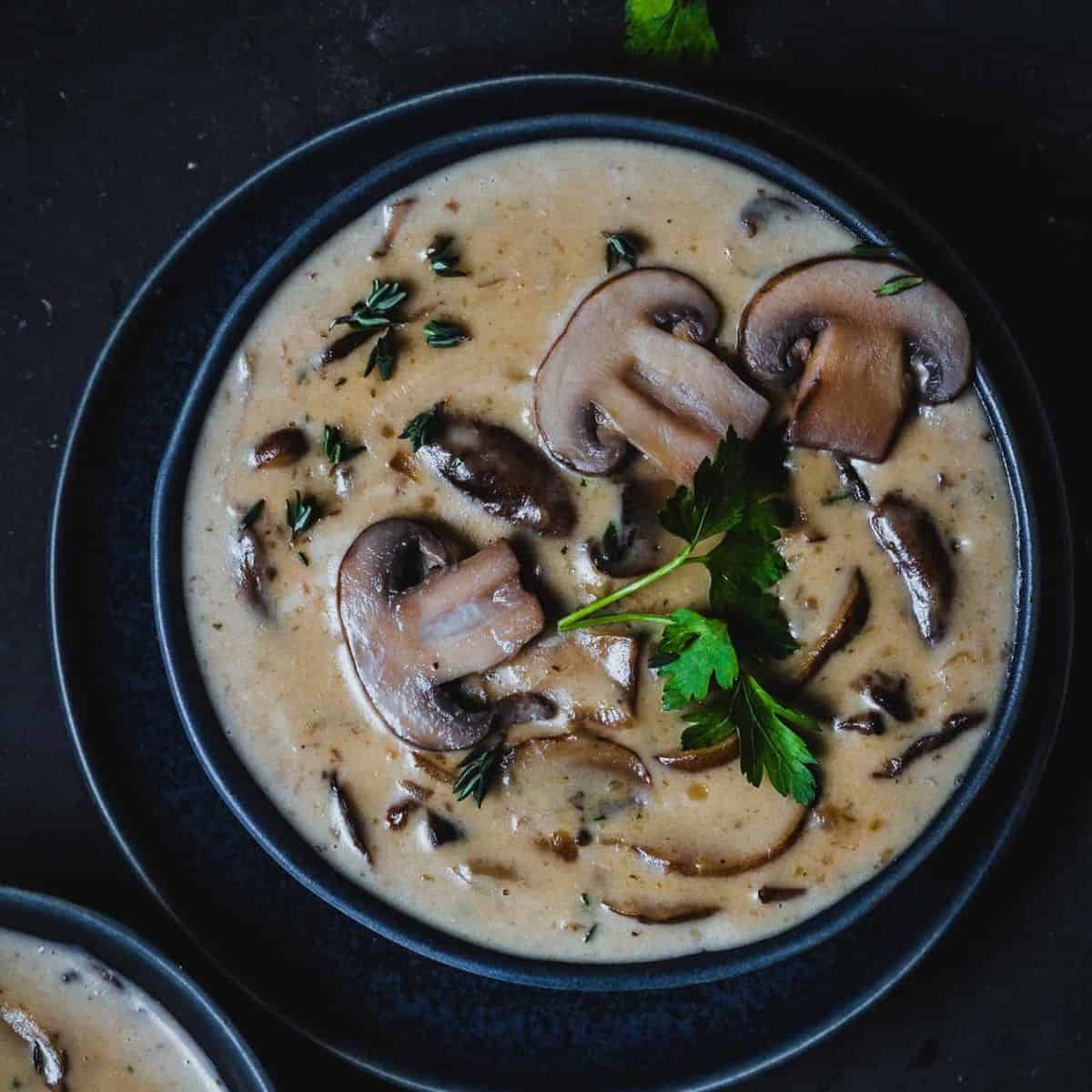 Crema de champiñones