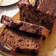 banana bread sin gluten de chocolate