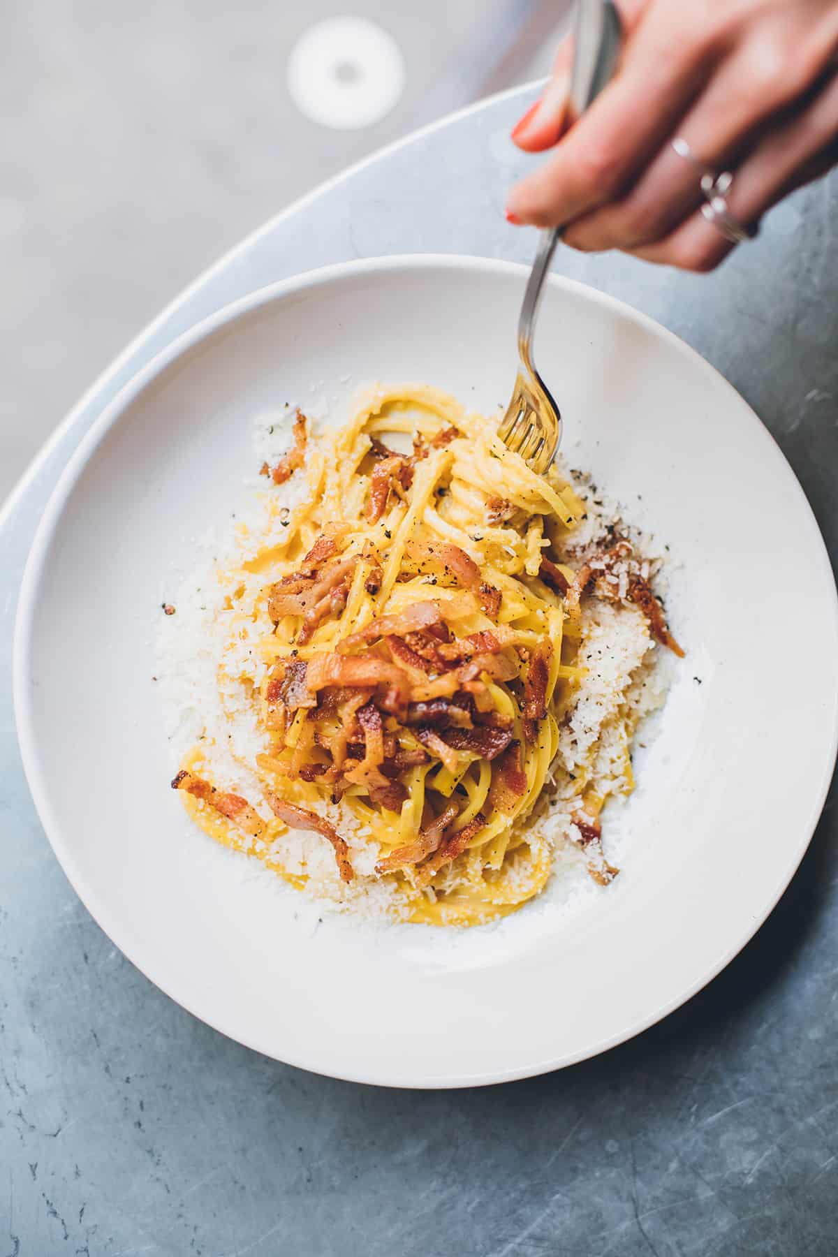 Receta de pasta carbonara fácil