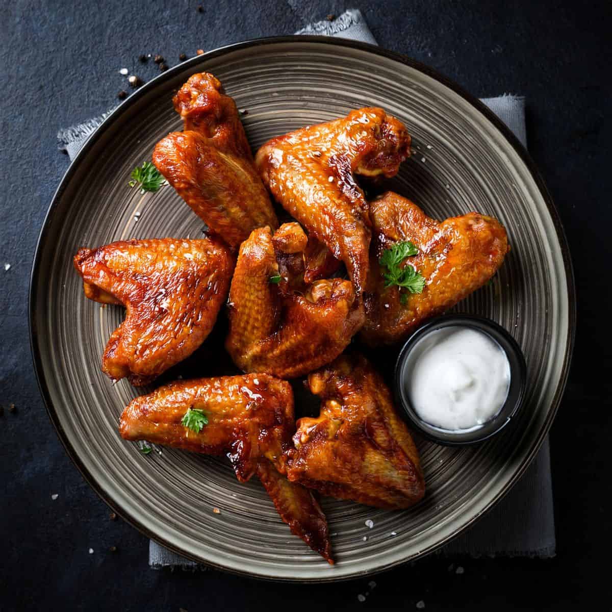 Alitas de pollo en freidora de aire