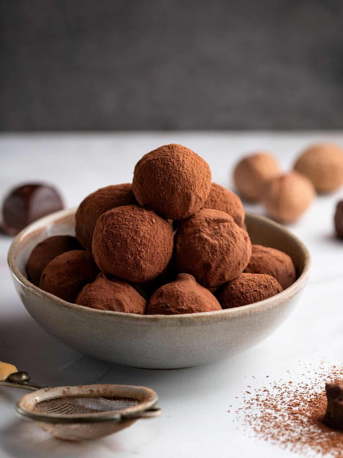 cómo hacer trufas de chocolate