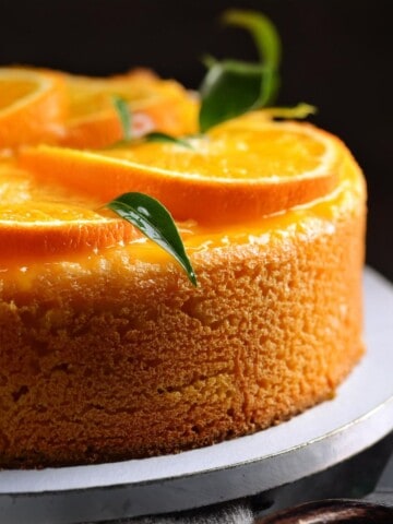 pastel de naranja