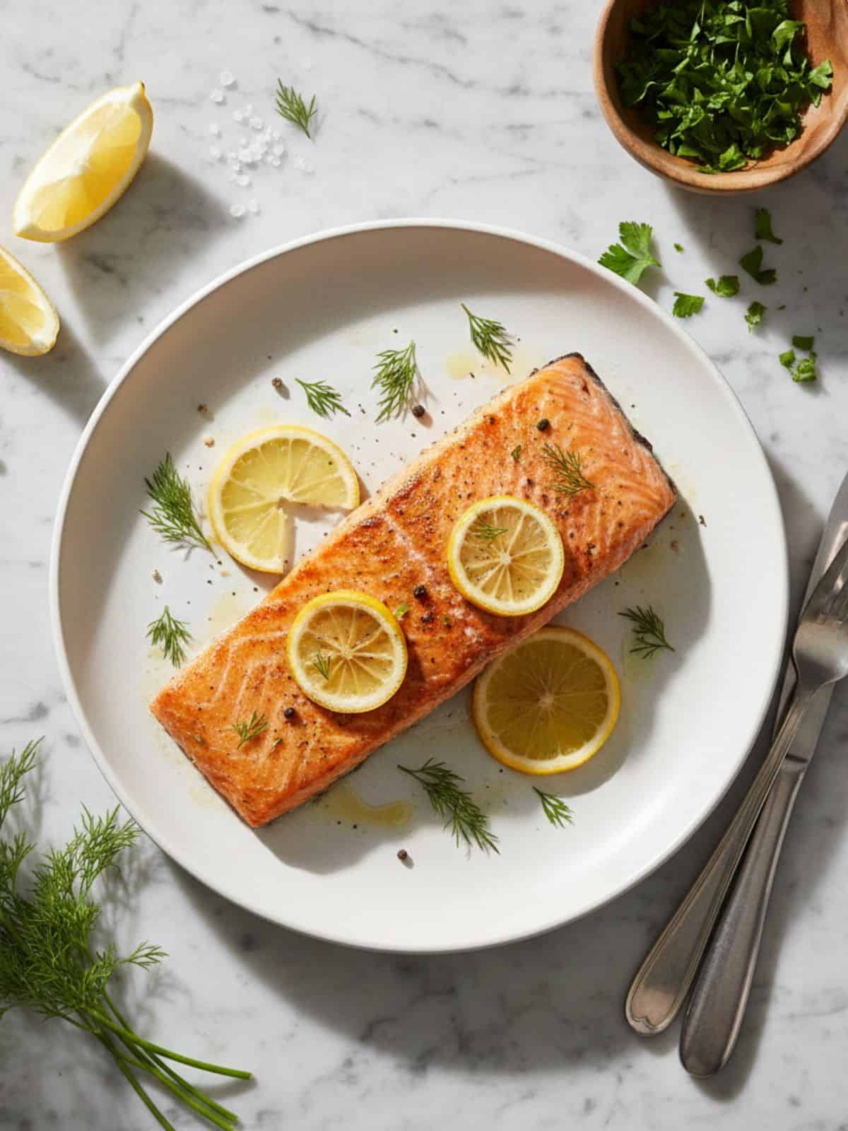 salmón en freidora de aire