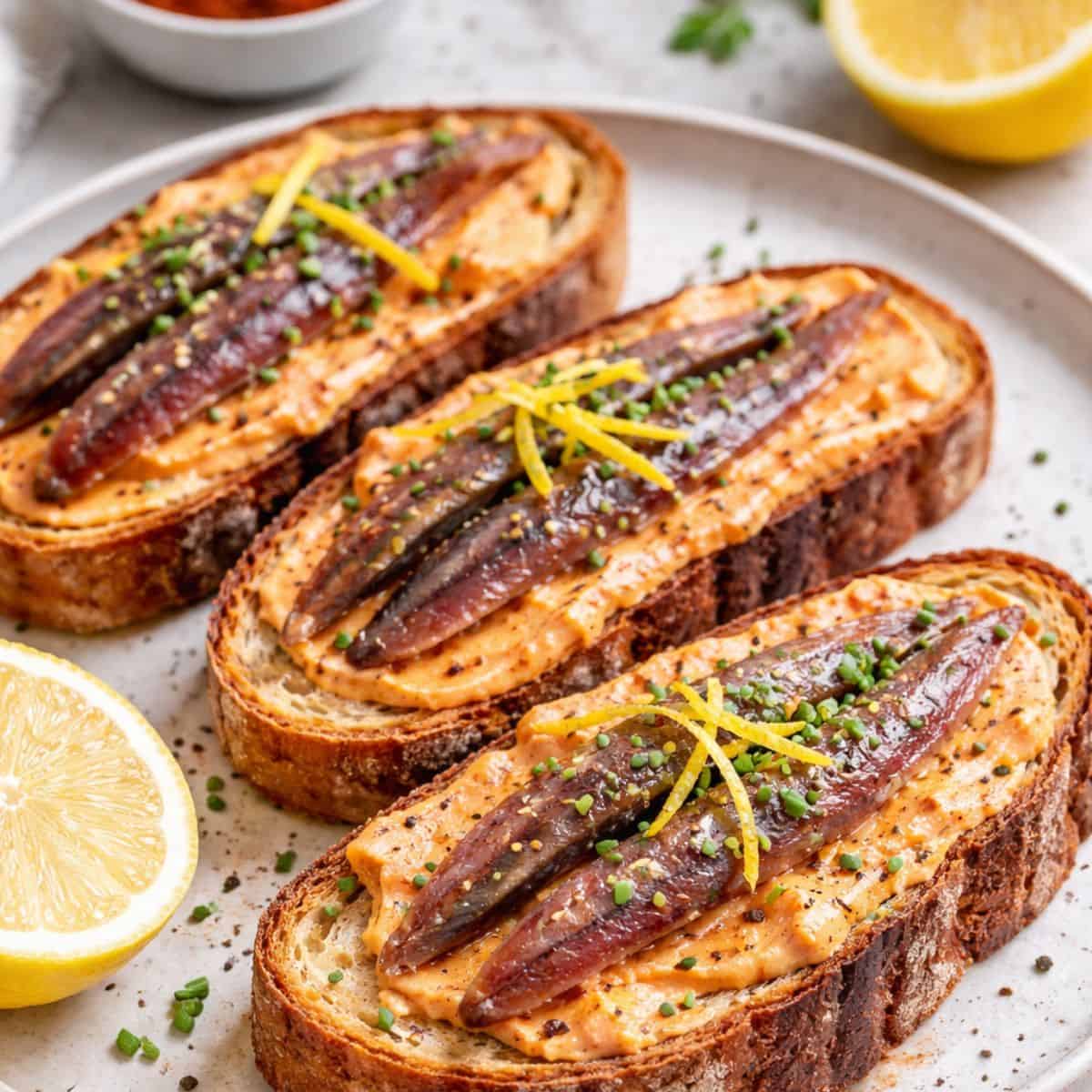 tosta de anchoas