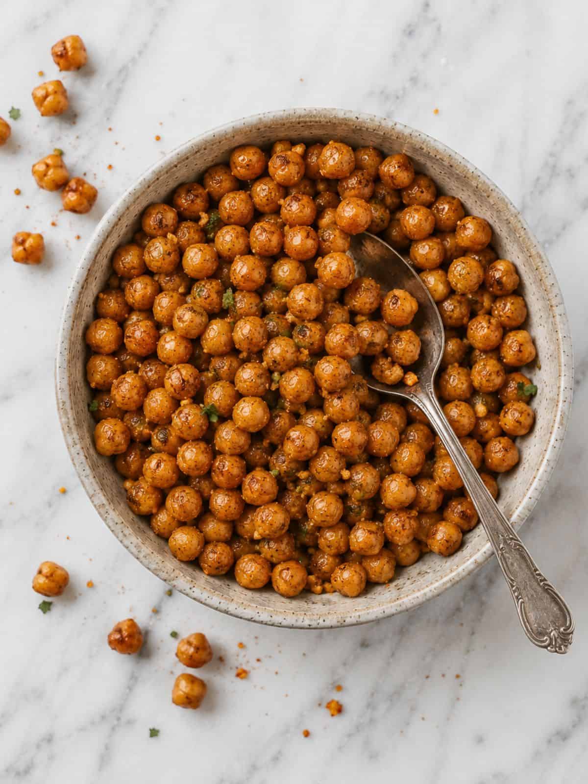 garbanzos crujientes en airfryer