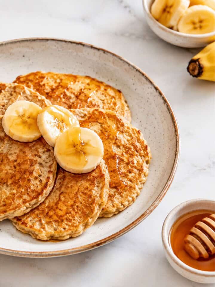 Tortitas exprés de plátano y avena