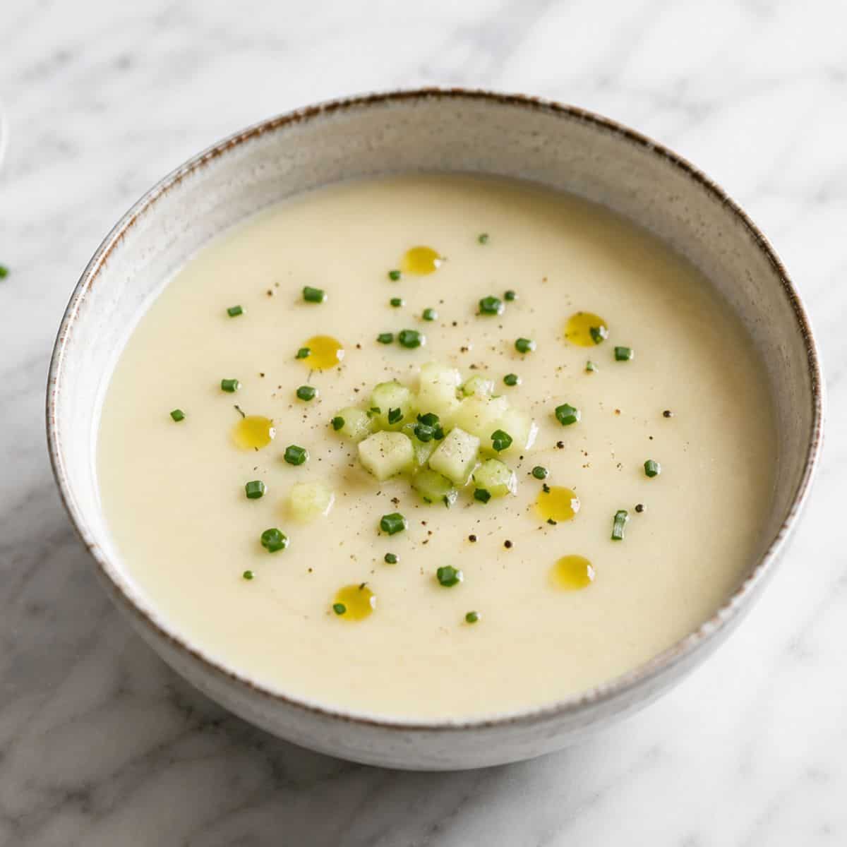 receta de vichyssoise vegana