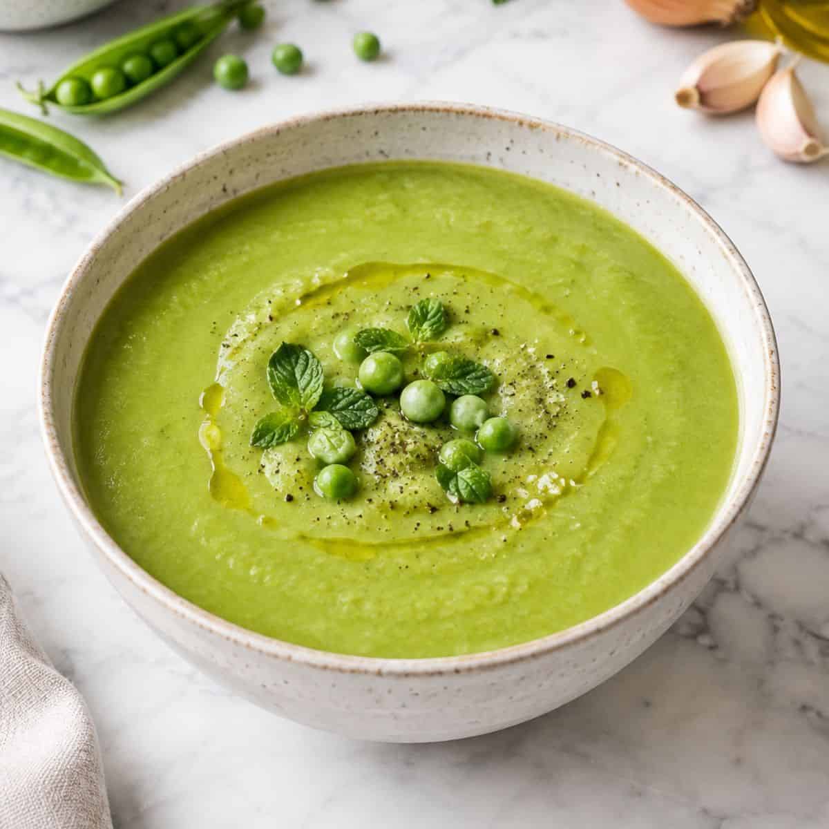 receta de crema de guisantes